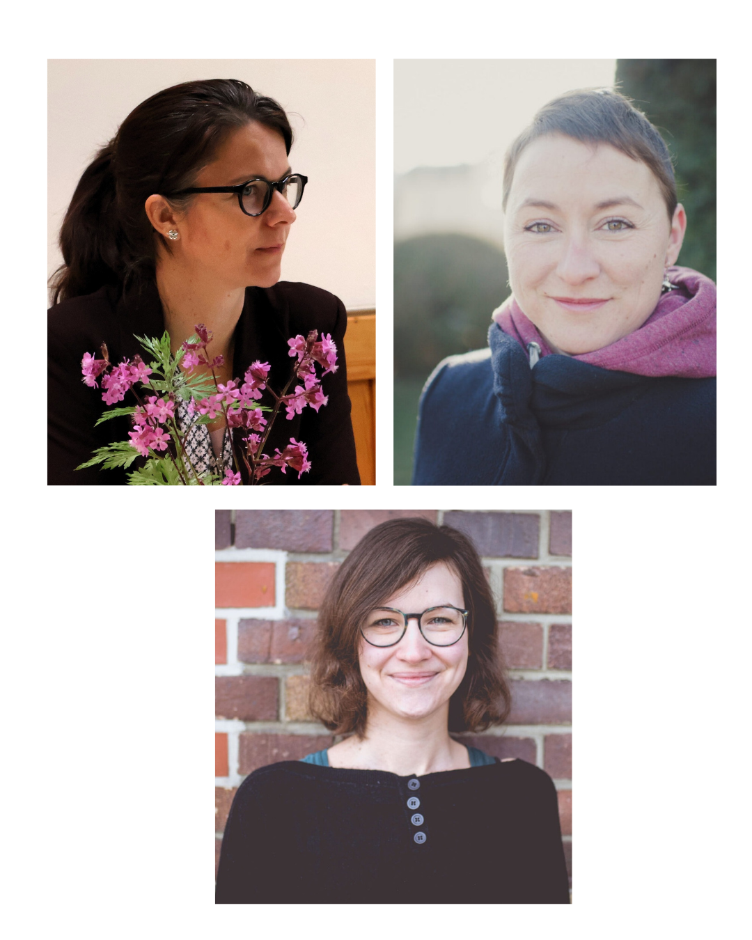 Fotos der drei Preisträgerinnen Ruth Altenhofer, Birgit Maria Pfaffinger und Rebekka Zeinzinger